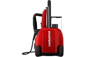 Laurastar Lift Original Red, Centrale Vapeur Nomade 3en1, Repasse, Défroisse et Purifie Vos Textiles, Vapeur Hygiénique, Design, Réservoir Amovible, Repassage Vertical, Rouge