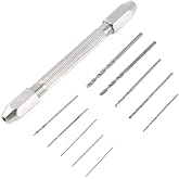 Samfox 0,5 mm-3,2 mm Hassas &Ccedil;ift U&ccedil;lu Matkap Ucu Maketi 2 Adet &Ccedil;ift U&ccedil;lu Mandren ve 10 Adet Mikro Spiral Matkap Ucu PCB Sanat