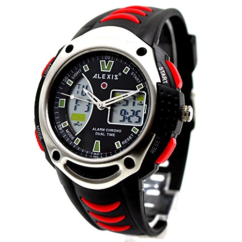 aw370g schwarz Watchcase Chronograph Datum Alarm Hintergrundbeleuchtung Herren Analog Digital Armbanduhrrot aw370g schwarz Watchcase Chronograph Datum Alarm Hintergrundbeleuchtung Herren Analog Digital Armbanduhrrot