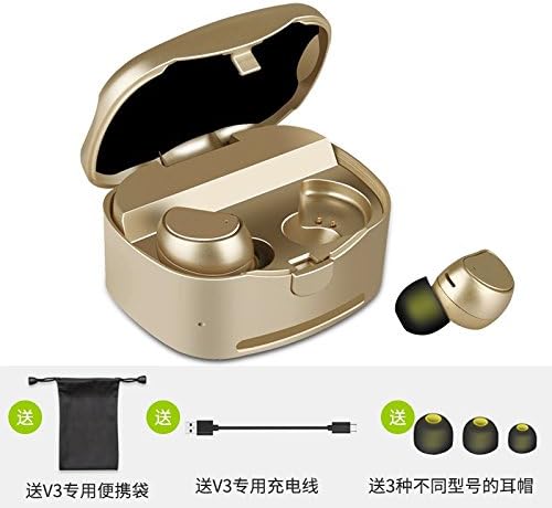 BLUEHUAF Rechargeable Box Binaural Wireless Bluetooth Headset Mini Hanging Ear In-Ear Stealth Ultra Small Sports Universal,Limited Edition