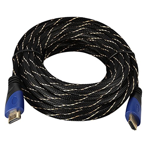 HDMI Kabel,LESHP Premium 10m Ultra HD 4k | High Speed with Ethernet | HDMI 1.4a kompatibel | 4K Ultra Full HD 1080p | 3D / ARC / CEC (Blau+Schwarz) - 2