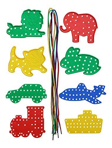 8 Threading Shapes, Animals And Transport Toy