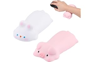 DIBOTELL 2 Stück Tastatur Handballenauflage Ergonomisch Handgelenkstütze Pad Maus Handgelenkauflage Handgelenkschutz Handgelenk-Kissenstütze Niedlich Handgelenkpolster für das Schulbüro zu Hause (A)