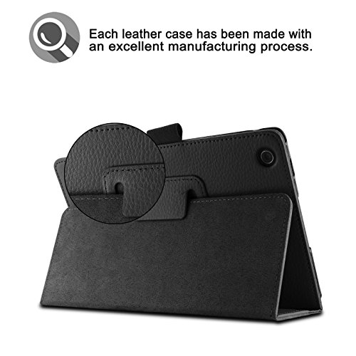 ASUS ZenPad Z8 / ZenPad 3 8.0 Hülle, Infiland Slim Fit Folio PU-lederne dünne Kunstleder Schutzhülle Cover Tasche für ASUS ZenPad Z8 ZT581KL / ZenPad 3 8.0 Z581KL 20,06 cm (7,9 Zoll) Tablet-PC(mit Auto Schlaf / Wach Funktion)(Schwarz) - 7