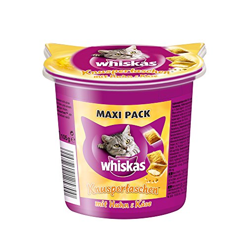 Preisvergleich Produktbild Whiskas Snack Knuspertaschen Huhn und Käse, 105 g