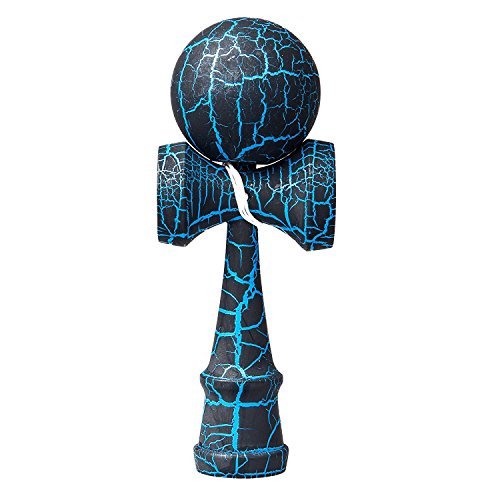 Itian Kendama Giocattolo Tradizionale Giapponese in Legno - Gioco di Cattura con la Palla, Gioco di Aabilità(Blu + Nero)