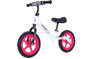 SIMEIQI 12 Inch Balance Bike for 2 3 4 5 Years Old Boys Girls Walking Training Bicycle No Pedal Adjutable Seat and Handlebar