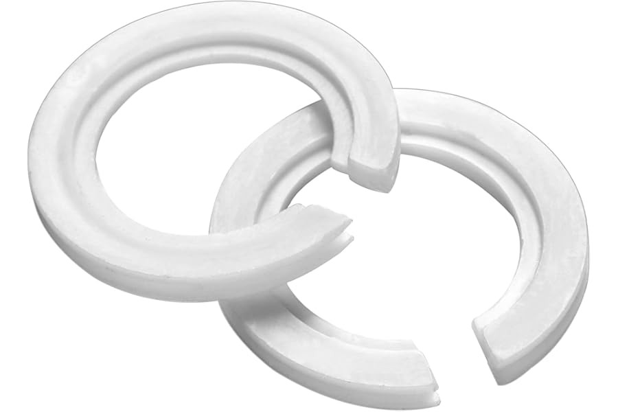 Vin beauty E27 to E14 Lampshade Reducer Ring, 2 Pack Lamp Shade Adapter Rings Light Ring Converter Washer Plastic Replacement 42mm 29mm Screw Fitting Adapter, White (Vin Beauty539838_1)