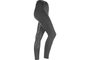 Shires Aubrion Albany Horse Riding Tights in Black - Maids/Childs 11/12Yrs, Black