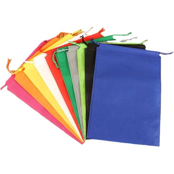 Lot De 64 Sacs à Cordon Imperméables – 8 Couleurs, 34x43 Cm, Polyester, Pour école, Sport, Camping, événements