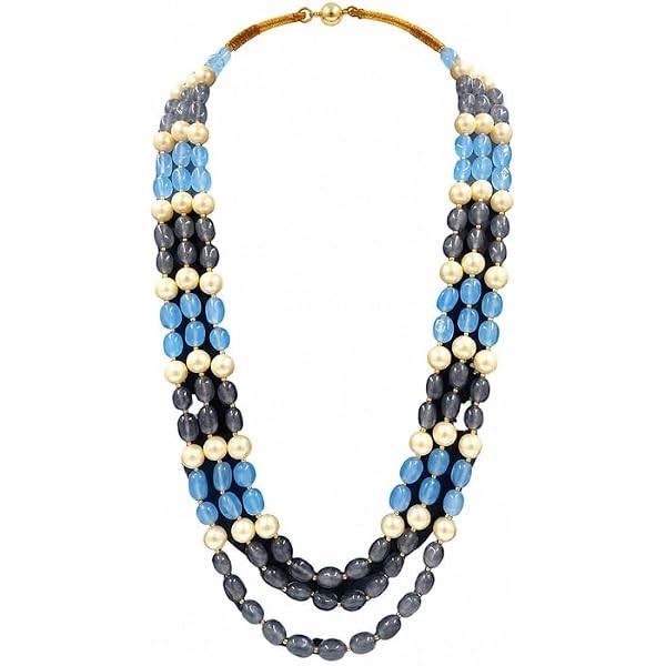 アクセサリー CALEE JEWELRY BEAD NECKLACE Kaleera KLA647P Sea Shell Pearl Emerald Green Pink White Beads