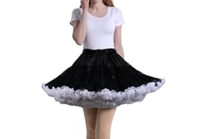 Tmade Jupe en Tulle pour Femme - Jupon de Cosplay Multicouche - Jupe Tutu pour Halloween Rock Party Festival Celebration Longueur