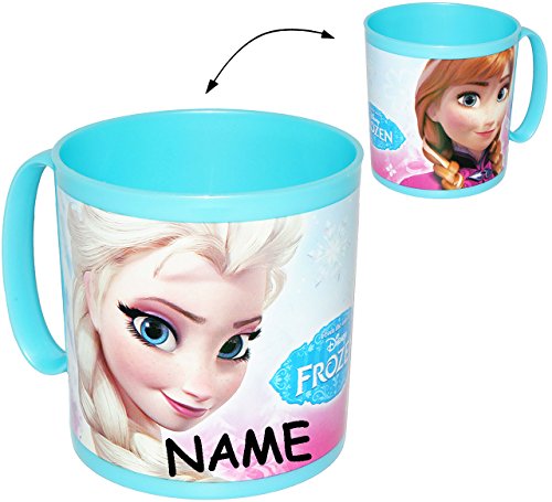 Henkeltasse / Trinkbecher – “ Ihr Wunschmotiv “ – 360 ml – aus Kunststoff Plastik – Jungen & Mädchen – Tasse – Henkelbecher – Kindertasse / Kinderbecher – für Baby – Kindergeschirr mit Henkel & Griff – Trinklerntasse / Kleinkinder – für Kinder / Becher – Trinklernbecher – Kindertrinkbecher – Fische blau Clownfisch – Tiere - 2