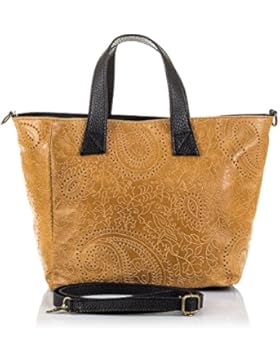 FIRENZE ARTEGIANI Ledertasche Henkeltaschen MADE IN ITALY. AUTHENTISCHE ITALIENISCHE HAUT 32x23x14 cm. Farbe:...