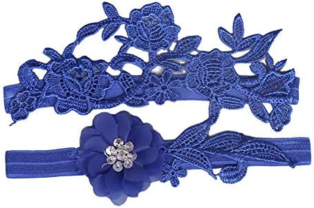 pu ran 2Pcs/Set Bridal Sexy Flower Lace Shiny Rhinestone Wedding Leg Garter Thigh Ring