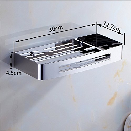 2 PACK Dusche Caddy Bad Korb Ablage zum Aufhängen Organizer rostfrei Wandhalterung gebürstet - 2