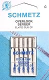 Contenido: 5 pieza 5 Schmetz coser agujas para máquinas Overlock elx705 Suk CF grosor 80/12 y 90/14