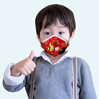 ORILEY Face Mask with Filter Nose Mouth Breathing Protection Respirator for Children (1 Pc)