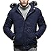 Produktbild Hanomes Herren Jacke,Herren-Winter Warme Hoodie Mode Camouflage Printing Verdickte Baumwolle Mantel Casual Kapuzenjacke mit Faux Fur Kapuze abtrennbar