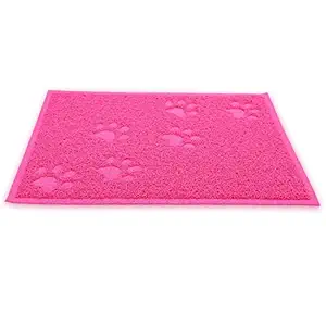 Pets Empire Pet Cat Litter Mat, Litter Trapper Mat, Food Mat, Kitty Litter Catcher with Scatter Control Easy to Hoover and Wipe Color May Vary 1 Piece