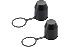 MEMOFYND 2 juegos de cubiertas de polvo para remolque,a prueba de polvo e impermeables,cubiertas de acoplamiento de tracción negras,tapas protectoras para coches,remolques de RV,tapas protectoras de