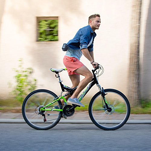 Bergsteiger Buffalo 26 Zoll Mountainbike, vollgefedert, Scheibenbremse, 18 Gang Shimano - 8