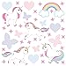 Produktbild GET STICKING DÉCOR® Einhorn Pferd Wandtattoo, Wandsticker Kollektion, RainbowFamily Unic.4b, Vinyl, Multi Farbe. (Large)