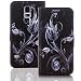 Produktbild LG Optimus L7 II (P710) Handy Tasche mit Motiv Schutz Hülle aus PU Leder mit Kartenfächer und Standfunktion Etui Flip Case Wallet mit Smoke Flower Abbildung Motiv: QBY-059
