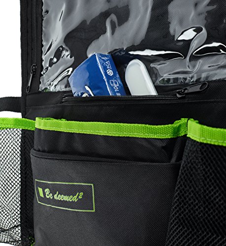 Premium Rücksitz-Tasche | Kinderwagen-Organizer | Autositz-Tasche | Tretmatte | Rückenlehnenschoner | Rücksitzorganizer mit Tablet-Fach – neues Modell - 5