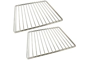 Qualtex 2 Pack of Universal Oven Cooker Shelves Rack Grid Adjustable Extendable Design