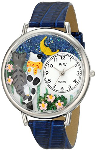 Whimsical Watches WHIMS-U0120009 - Reloj analógico de Cuarzo Unisex con Correa de Piel, Color Azul