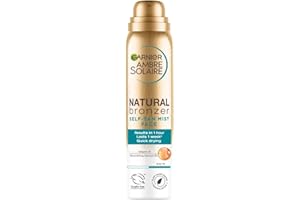 Garnier Ambre Solaire Natural Bronzer Quick Drying Dark Self Tan Face Mist 75ml