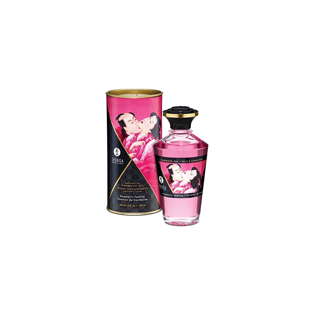 SHUNGA Aufheizeffekt Massageöl, Aphrodisiakum, Himbeer Emotion, 100 ml