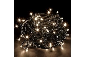 LightsGo Kids Safe Low Voltage Warm White 500 LEDs 50M(164ft) Waterproof Outdoor Indoor Christmas Tree LED Fairy Lights with Extra 10M(33ft) Long Cable - 8/16H Timer, 8 Modes, Memory