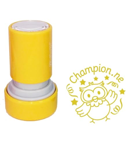 Tampon Auto-encreur "Bon Travail" Pour Enseignants - Encre Bronze, 22mm, Rechargeable