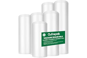 O2frepak 6 Rollos 15x600cm(1) y 20x600cm(2) y28x600cm(3) Rollo Bolsas Envasar al Vaci Vacio Alimentos Bolsas de Vacío de Alimentos,Bolsas para Envasar al Vacío Envasado al Vacío para Alimentos Sin BPA