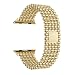 Produktbild myqyiyi Rechnungshof Rund Smartwatch Armband für Apple Watch Series 3 38 mm gold