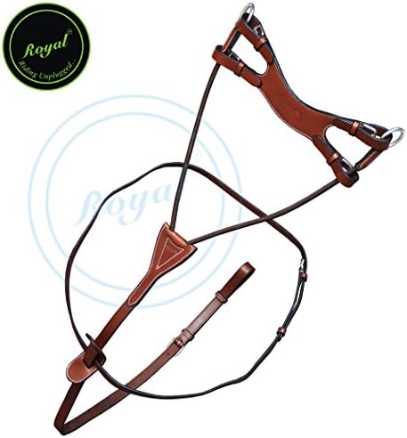 Runners Running Martingale with Round Elastic./ Buffalo Leather./ Stainless Steel Buckles.