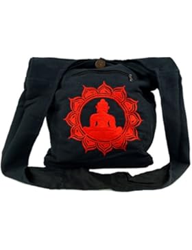 Guru-Shop Besticktes Sadhu Bag, Goa Tasche, Schulterbeutel, Schultertasche, Shopper - Grün/blau, Herren/Damen,...