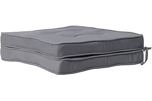 RACE LEAF Garden Chair Cushions,Chair Pads,Seat Pads for Dining Chairs,Cover Indoor Outdoor Seat Pad Cushions,for Your Living Room, Patio,Car,And More (square Pack of 2, light grey)