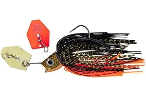 LMAB Chatterbait KÖFI Multi Vibe 1/0 Leurre de pêche – Blade Bait pour sandre, perche et basse – Leurre de pêche – Leurre de pêche – Franges Skirted Bait