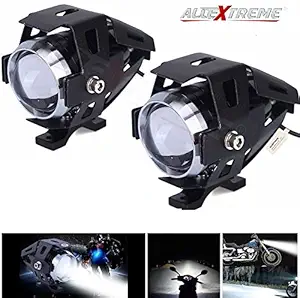 AllExtreme EXU5FW2 U5 CREE LED Driving Fog Light Fog in Aluminum Body with Mounting Brackets for All Motorcycles, ATV and Bikes and Cars (10W, White Light, 2 PCS)