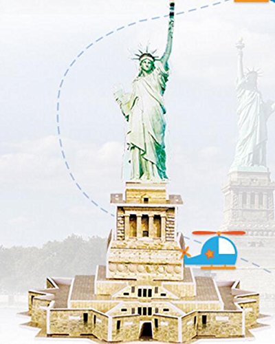 Preisvergleich Produktbild Vorschulische Lernspielzeug Kreative Pädagogische 3D Puzzle Früherziehung Bau Spielzeug Fantastische Geschenke Für Kinder (Freiheitsstatue)