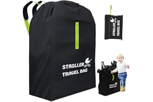 DAJASD Transporttasche Kinderwagen, Universal Buggy Tasche Flugzeug, 120X63X43cm Robuste & Wasserdichtes Oxford-Gewebe, Groß Kinderwagentasche für Flugreisen & Aufbewahrung