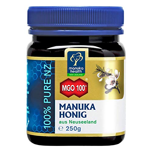 Manuka Health - Manuka Honig MGO 100 + 250g - 100% Pur aus Neuseeland mit zertifiziertem Methylglyoxal Gehalt
