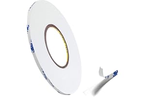 Rusoz Thin Double Sided Tape 9488A, 6mm Clear Sticky Adhesive Craft Tapes 164Ft Multipurpose Adhesive Sticky Tape for Craft Project, Scrapbooking and Card Making, Arts