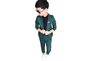 YOUCAI Costume Garçon d'honneur 2 Pièces/4 Pièces Costume Enfant Tuxedo Suit Blazer+Pantalons Longs(+Chemise+Cravate) Ensemble pour Mariage Cérémonie Anniversaire Soirée Bal
