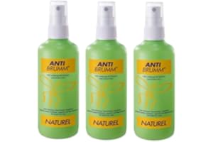 ANTI-BRUMM AntiBrumm NATUREL Pumpzerstäuber Sparset 3x75 ml, Ab 1 Jahr geeignet, Hält wirkungsvoll Stechmücken und Zecken fern. Auch tropische Mücken und Tigermücken. GRATIS Zeckenzange