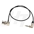 HangTon Connect Tentacle Sync Timecode Cable Right Angle 3.5mm TRS to BNC Bi-directional for Camera TC Generators (angled)