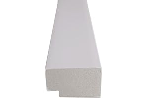 FLOORINTEX Remate de listones 3D acústico - (Remate Derecho 250x3,2x2,1 cm., Blanco) Remates de Poliestireno imitación Madera Panel de Listones Friso de Listones